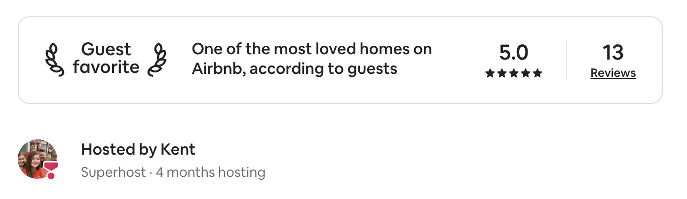 airbnb 5-star reviews in Georgetown KY